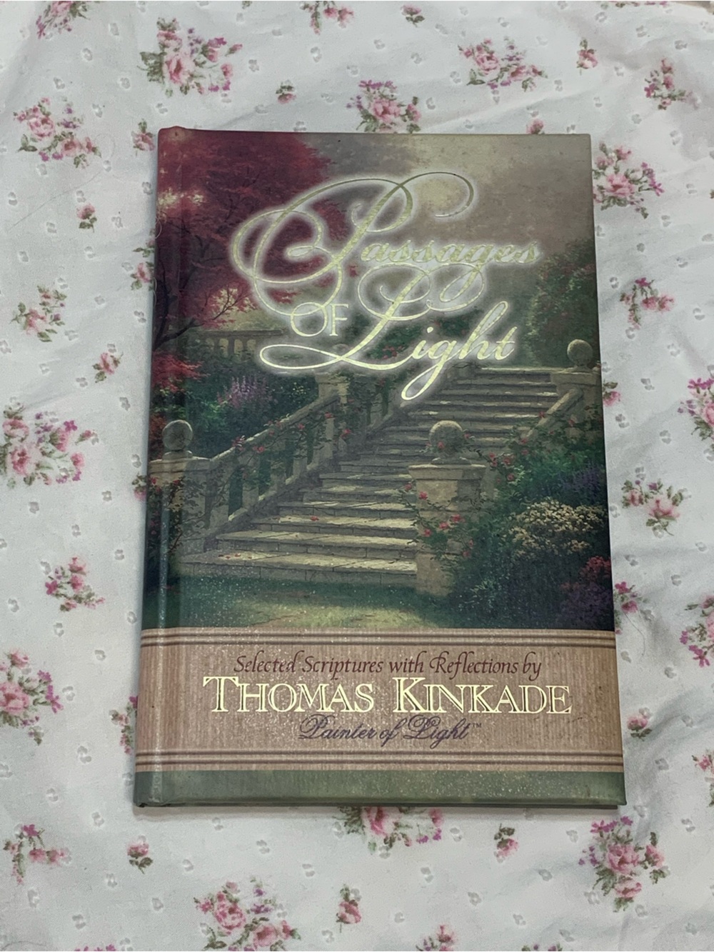Thomas Kinkade Passages of Light Book - Green, Brown, Cream, Pink
